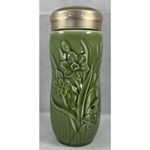 Oriental Asian Japanese Porcelain Tea Leaf Canister Screw Top - EXC